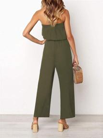 img 2 attached to 👗 ZESICA Womens Shoulder Strapless Jumpsuit: The Perfect Blend of Style and Comfort for Women's Clothing