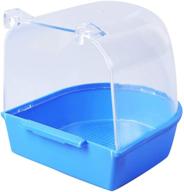 yjjkj caged bird bath: a colorful and convenient bathing tub 🐦 for small birds - parrot supplies for budgerigar, canary, cockatiel, and lovebird logo