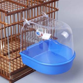 img 3 attached to YJJKJ Caged Bird Bath: A Colorful and Convenient Bathing Tub 🐦 for Small Birds - Parrot Supplies for Budgerigar, Canary, Cockatiel, and Lovebird
