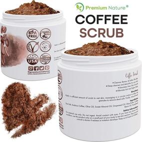 img 3 attached to ☕️ Organic Arabica Coffee Body Scrub with Sea Salt, Olive Oil, and Shea Butter - Natural Exfoliator to Moisturize, Reduce Cellulite