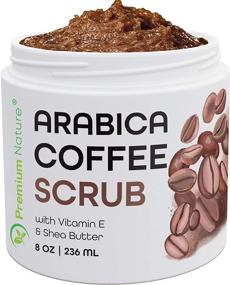 img 4 attached to ☕️ Organic Arabica Coffee Body Scrub with Sea Salt, Olive Oil, and Shea Butter - Natural Exfoliator to Moisturize, Reduce Cellulite