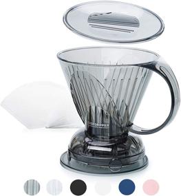 img 4 attached to Cloudy Clever Coffee Dripper and Filters, Large 18 oz - Barista's Top Choice, BPA Free & Safe Plastic, Includes 100 Filters