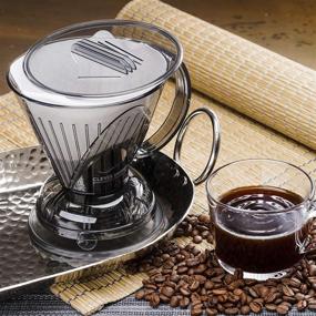 img 1 attached to Cloudy Clever Coffee Dripper and Filters, Large 18 oz - Barista's Top Choice, BPA Free & Safe Plastic, Includes 100 Filters