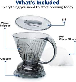 img 2 attached to Cloudy Clever Coffee Dripper and Filters, Large 18 oz - Barista's Top Choice, BPA Free & Safe Plastic, Includes 100 Filters