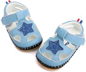 img 1 attached to 👞 Stylish and Comfortable LONSOEN Leather Sandals for Toddler Boys