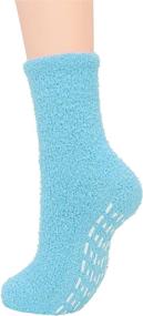 img 3 attached to Winter Women's Fluffy Fleece Sleep Socks - Athletic & Warm, Plush Cozy Socks