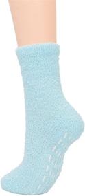 img 1 attached to Winter Women's Fluffy Fleece Sleep Socks - Athletic & Warm, Plush Cozy Socks