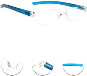 img 1 attached to 👓 Liansan Designer Rimless Reading Glasses: Ultimate Comfort Eyeglasses Bundle (4 Pairs) - L2220S