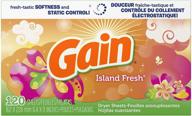 🌴 gain dryer sheets - island fresh scent (120-count) - infused with freshlock technology logo
