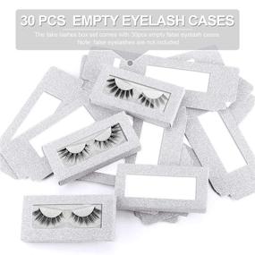 img 3 attached to 🎁 MAGEFY 30-Piece Silver Glitter Paper Eyelash Packaging Box - Empty Lash Storage Case for Eyelash Boxes