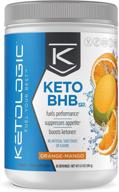 🍊 ketologic bhb exogenous ketones powder + electrolytes + patented gobhb®: maximize results with this ketones drink for women & men - 30 servings - orange mango flavor logo