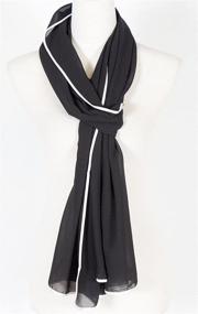 img 3 attached to 🌸 Chic Chiffon Summer Women's Accessories, Scarves, and Wraps with Extra Elegance