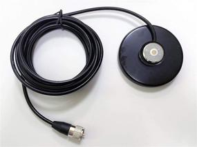 img 1 attached to 📻 NMO Mobile Radio Antenna VHF 136-174MHz with Universal Magnetic Base Mount, 13ft Cable & PL259 Male Connector - Compatible with Yaesu, Kenwood, HYT, Vertex, and Icom Mobile Ham Radios