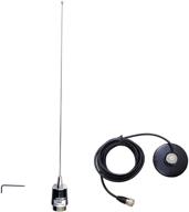 📻 nmo mobile radio antenna vhf 136-174mhz with universal magnetic base mount, 13ft cable & pl259 male connector - compatible with yaesu, kenwood, hyt, vertex, and icom mobile ham radios logo