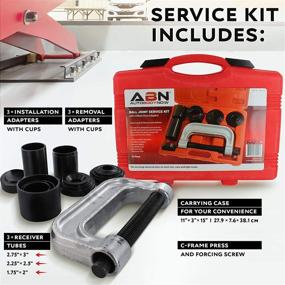 img 3 attached to 🔧 10-Piece Ball Joint Remover Tool Set - ABN Ball Joint Press Kit with Adapters for Effortless Service and Removal