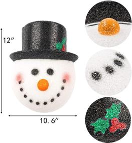 img 1 attached to 🎄 2-Pack Snowman Christmas Porch Light Covers 12 Inch - Outdoor Holiday Decoration for Porch Lights, Garage Lights, Large Light Fixtures - FUNPENY