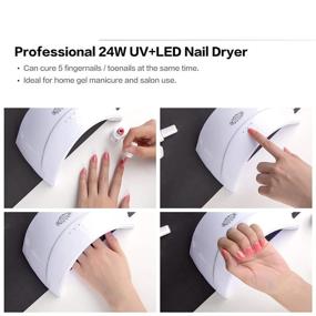 img 2 attached to 💅 24W LED Nail Lamp Gel Nail Dryer Curing Light for Gel Polish UV Gel Manicure - Perfect Summer, USB White Color, Top Coat Base Coat Builder