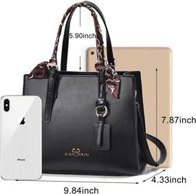 img 1 attached to Handbags Fashion Leather Shoulder Crossbody Women's Handbags & Wallets for Totes