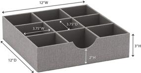 img 1 attached to 🗄️ Efficient Gray 9 Section Drawer Organizer Box for Household Storage - 12 in x 3.13 inches