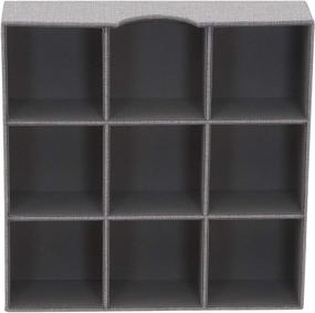 img 2 attached to 🗄️ Efficient Gray 9 Section Drawer Organizer Box for Household Storage - 12 in x 3.13 inches