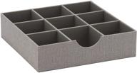 🗄️ efficient gray 9 section drawer organizer box for household storage - 12 in x 3.13 inches логотип