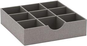 img 4 attached to 🗄️ Efficient Gray 9 Section Drawer Organizer Box for Household Storage - 12 in x 3.13 inches