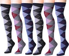 img 1 attached to 🧦 Isadora Paccini Women's Over The Knee Socks 6 Pairs: Ultimate Style and Comfort for the Modern Woman