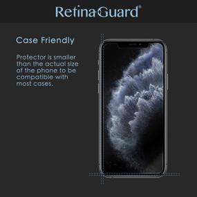 img 3 attached to RetinaGuard Anti Blue Light Tempered Glass Screen Protector: iPhone Xs/X (Black Border), SGS/Intertek Tested, Block Excessive Harmful Blue Light like a Pro!