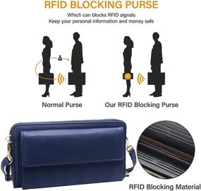 img 2 attached to 👜 Women's RFID Protected Touch Screen Purse: Small Crossbody Phone Bag with Wristlet Cell Phone Wallet