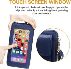 img 1 attached to 👜 Women's RFID Protected Touch Screen Purse: Small Crossbody Phone Bag with Wristlet Cell Phone Wallet