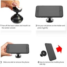 img 2 attached to QIAOBA Universal Round Chassis Sticker Non Magnetic Micro Suction Vehicle Mobile Phone Mount Car Support Holder IPhone 7/8/X