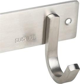 img 1 attached to 🛁 Bathroom and Bedroom Towel Hook Rail Bar - WEBI SUS 304 Coat with 6 Hooks