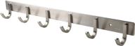 🛁 bathroom and bedroom towel hook rail bar - webi sus 304 coat with 6 hooks logo