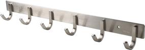 img 4 attached to 🛁 Bathroom and Bedroom Towel Hook Rail Bar - WEBI SUS 304 Coat with 6 Hooks