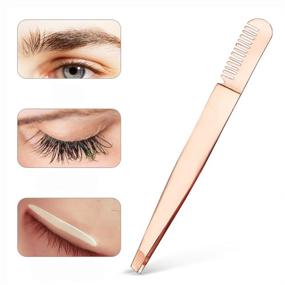 img 3 attached to Amaok Eyebrow Tweezer Comb Professional Shave & Hair Removal