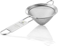 🍹 homestia fine mesh stainless steel cocktail strainer - perfect for tea, coffee & food, with long handle for double straining - 3.3 inch logo