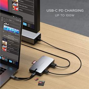 img 2 attached to Satechi USB-C On-The-Go Multiport Adapter: 9-in-1 Portable USB Hub for MacBook Pro, MacBook Air, iPad Air, iPad Pro - 2020/2019 Compatibility