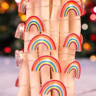 🌈 vibrant rainbow decorative string lights: 10 ft 30 led usb & battery powered fairy lights - remote control, timer, ideal for kid's room, party, christmas tree decorations логотип