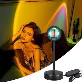 img 4 attached to 🌅 SOKHNA Sunset Lamp - 10w Sunset Projector Light for Women, 360-degree Sunset Projection Lamp - Sunset Red