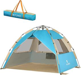 img 4 attached to G4Free Deluxe XL Pop Up Beach Tent: Easy Setup Sun Shelter Canopy with UPF 50+ UV Protection – Ideal for 3-4 Persons, Extra Wide 70.9 in