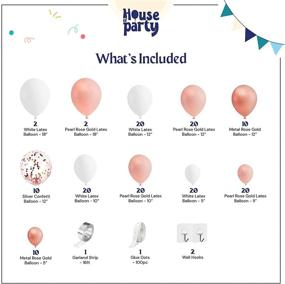 img 2 attached to 🎈 Rose Gold and White Balloon Garland Kit - 158 Pcs, 5", 10", 12", 18", Balloon Arch Kit for Engagements, Birthdays, and Christmas Parties - HOUSE OF PARTY