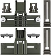 🔧 enhanced 8 packs of high-quality polymer material: w10350375 dishwasher top rack adjusters, w10195840 dishwasher positioners, w10195839 rack adjusters, and w10508950 stop track replacements for whirlpool wdta50sahz0 логотип