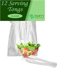 img 4 attached to 🍴 Party Bargains 8.5-Inch Clear Plastic Serving Tongs (Pack of 12) – Heavy-Duty & High-Quality Serving Tongs for BBQ, Salads, Grilling, Buffets, Kitchen, and More!