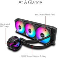 💦 asus rog strix lc 360 rgb все-в-одном жидкостный cpu кулер - радиатор 360 мм, поддержка intel 115x/2066 & amd am4/tr4, тройные 120 мм 4-х контактные pwm вентиляторы (вентиляторы с адресуемой rgb подсветкой) логотип