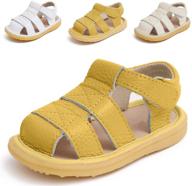 👶 neband baby leather sandals: closed toe summer outdoor casual sandals for toddler boys and girls logo