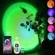 🌅 [upgraded] sunset lamp color changing: app control, 16 colors, smart dimmer, timer, music sync, remote, rainbow night light - romantic sunset projection for room deco & christmas gift логотип