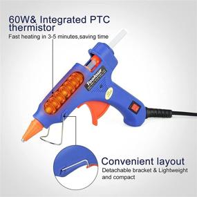 img 2 attached to 🔥 20W Мини-пистолет для расплавленного клея Toolour с высокой температурой - быстрое нагревание с 30 шт. липкого клея (15 прозрачного и 15 цветного) - идеально подходит для DIY, упаковки, быстрого ремонта дома, ремесла и искусства