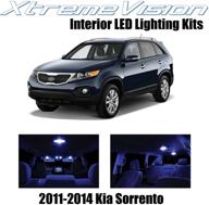 xtremevision interior led for kia sorento 2011-2014 (8 pieces) red interior led kit installation tool logo