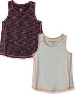 affordable and versatile: amazon 👕 essentials girls' 2-pack active tank tops logo