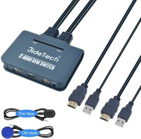 img 3 attached to 🖥️ JideTech HDMI KVM Switch 2 Port: Share Monitor, Keyboard, Mouse & USB - 4k×2K@30hz Resolution